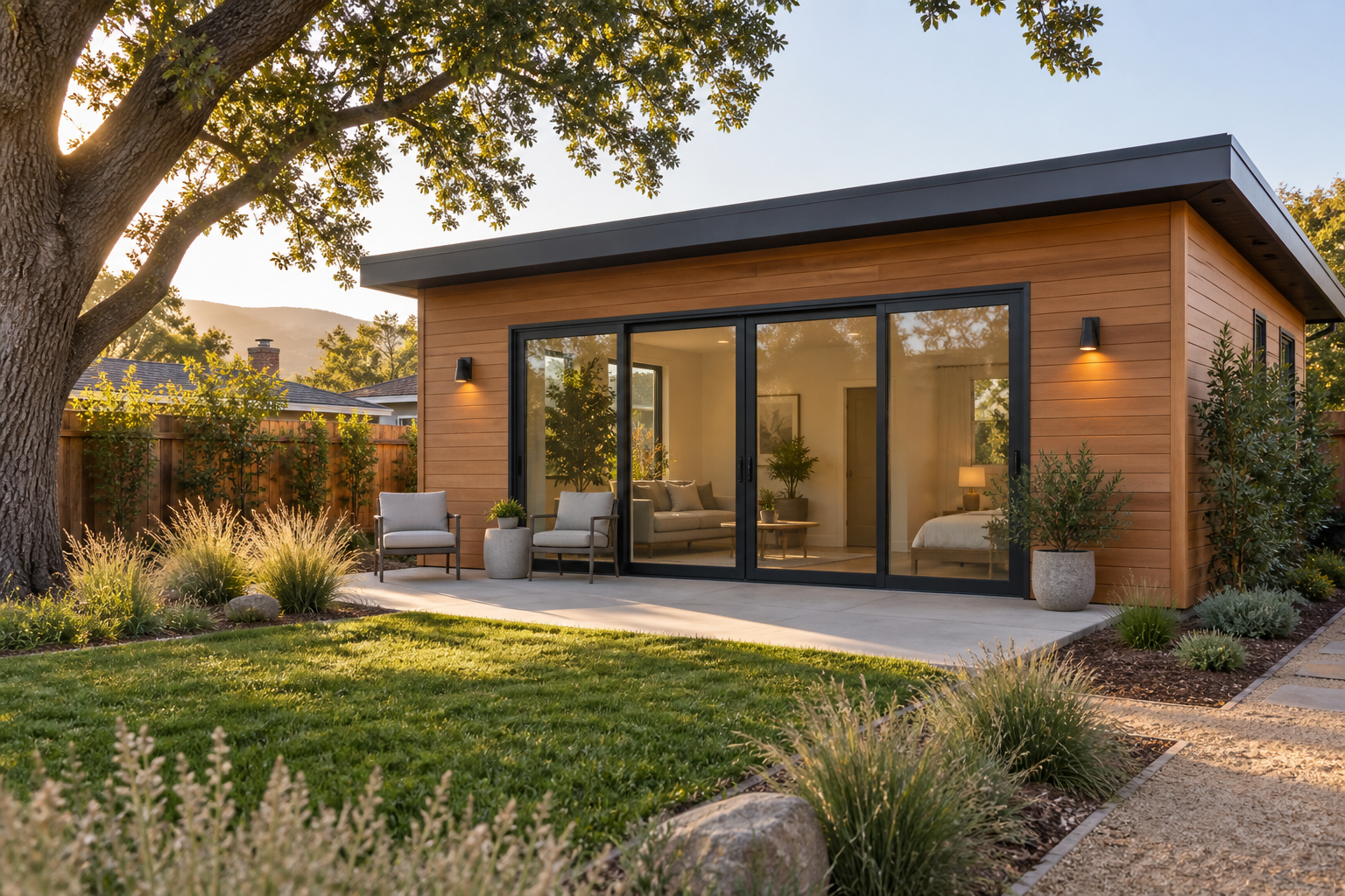 A small backyard guest home